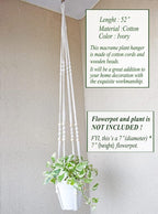 Macrame Plant Hanger Extra Long Indoor Plant Holder - Image 4