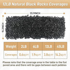 12lb Black Rocks for Planters- 1/4" - Image 5