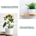 kubvici 2 Pack 8 Inch Planters for Indoor Plants, Plastic Flower Pots Plant - Image 8