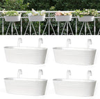 Dahey 4 Pcs Metal Iron Hanging Flower Pots by Dahey