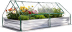 DUMOS Raised Garden Bed with Cover, Extra Large Metal Garden Bed Mini Greenhouse by DumosLifestyle