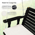 VINGLI Outdoor 4 FT Porch Swing, Heavy Duty 880 LBS Wooden Patio Swings - Image 4