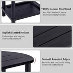2 Tier Outdoor Side Table, Solid Wood Small Outdoor End Tables, Patio Table - Image 6