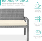 Best Choice Products Outdoor Bench 2-Person Wicker Garden Patio Benches Seating - Image 5