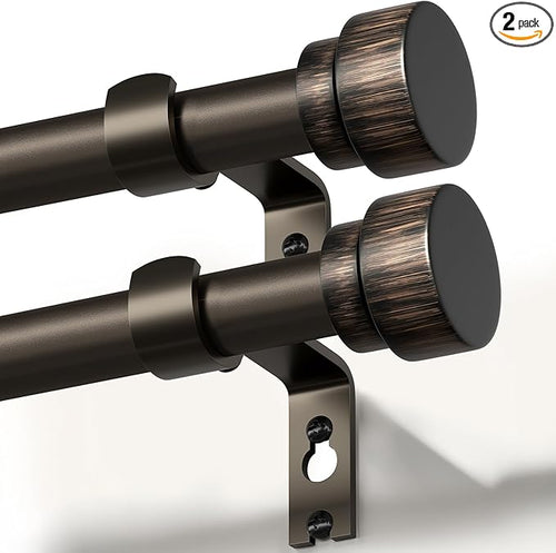 2 Pack Modern Antique Brown Bronze Curtain Rods by Unknown