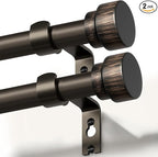 2 Pack Modern Antique Brown Bronze Curtain Rods by Unknown
