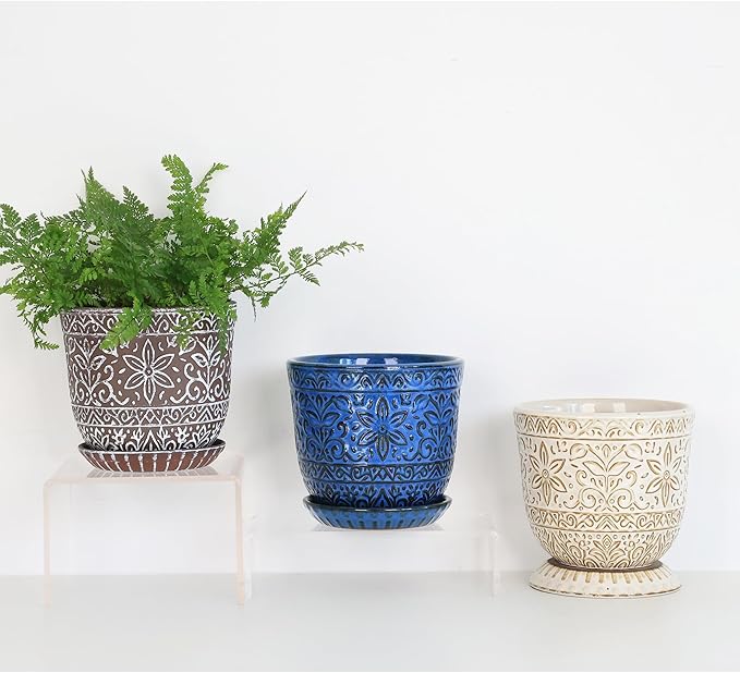 Gepege 6 Inch Ceramic Planter, Birthday - Image 6