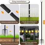 10Ft String Light Poles 6 Pack, Light Poles - Image 7