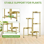 iDavosic.ly 5 Tier Large Plant Stand Indoor, 10 Inch Wide Tall Corner Metal - Image 6