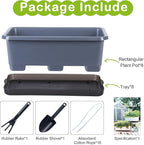 Window Box Planter 8 Pcs, 17 Inches Rectangle Flower Pots - Image 7