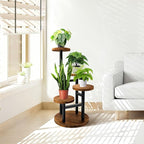 AUGOSTA 4 Tier Corner Plant Stand, Tall Metal Wood Plant Shelf Holder - Image 5