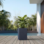 Kante 15.7" H Tall Rectangular Concrete Planters, Outdoor Indoor Lightweight - Image 8