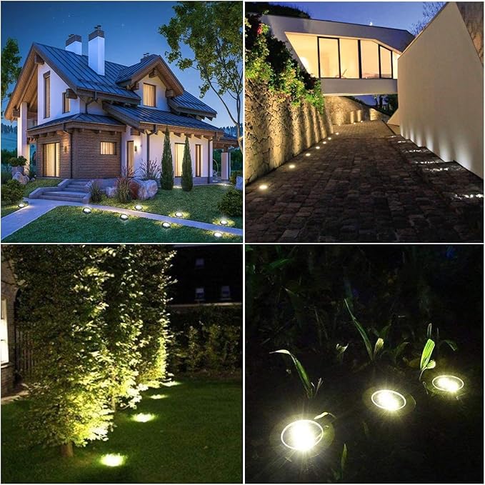 Solar Ground Lights, Waterproof Solar Garden Lights, Upgraded Outdoor Garden - Image 7