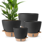 Plant Pots, 12/10/9/8/ Inch Large Plastic Self Watering Flower Pots Indoor by Unknown