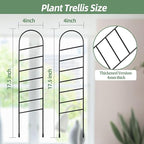 17.5 Inch Indoor Plant Trellis for Climbing Plants, Small Metal Garden Trellis - Image 2