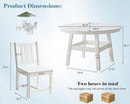 AMERLIFE 5 Piece HDPE Outdoor Dining Table & Chairs Set, All-Weather Patio - Image 2