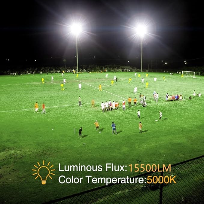 150W LED Flood Light Outdoor, 2 Pack 15500LM Super Bright Security Light - Image 7