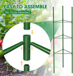 6 Pack Tomato Cages, 51.2in Tomato Plant Support Stakes Heavy-Duty, Garden - Image 5