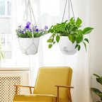 10 inch Self Watering Hanging Planters, 2 Pack Hanging Flower Pots - Image 7