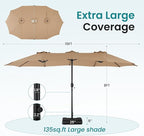 DUMOS 15FT Large Patio Umbrella - Image 2