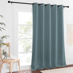 NICETOWN Blackout Greyish Blue Curtain & Drape 102 inches Long - Image 2