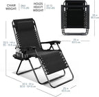 Nestl Zero Gravity Chairs Set of 4, Patio Lounge Chair Outdoor - Image 3