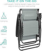 Best Choice Products Folding Zero Gravity Outdoor Recliner Patio Lounge Chair - Image 8