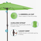 MEWAY 12ft Patio Umbrella Outdoor Table Umbrellas - Image 6