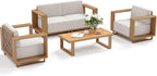 5 Pieces Patio Furniture Set, Outdoor Rattan Wicker Conversation Set - Image 9
