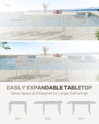 Outdoor Aluminum Patio Dining Table Set - Image 2
