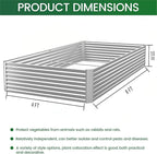 3 Pack 8x4FT Raised Beds for Gardening, Corrugated Galvanized Steel Raised - Image 2