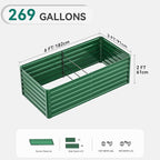 YITAHOME 6x3x2ft 2pcs Large Raised Garden Bed Kit, Galvanized Metal Planter Box - Image 8