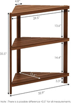 Furinno FG18445 Tioman Hardwood Patio Furniture Corner Shelf in Teak Oil - Image 7