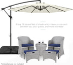 Best Choice Products 10ft Offset Hanging Market Patio Umbrella w/Easy Tilt - Image 2