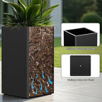 24" Tall Planter for Outdoor Plants, Modern Large Outdoor Galvanized Steel - Image 7