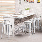 Yongchuang 26" Industrial Metal Barstools Set of 4 Counter Height Bar Stools - Image 7