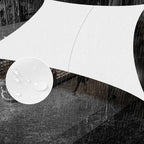 SUNNY GUARD Waterproof Sun Shade Sail 8' x 20' White Rectangle UV Block Sunshade by SUNNYGUARD