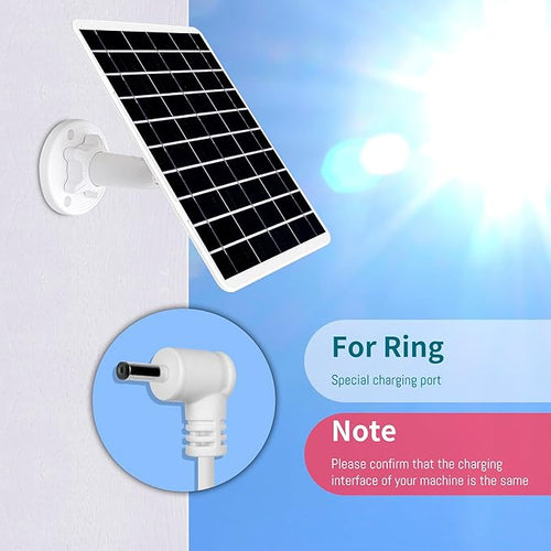 2-Pack 5W 6V Solar Panel for Ring Camera, Solar Charger Compatible - Image 2