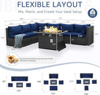 NICESOUL 29.3'' High-Back Outdoor Patio Conversation Set - Image 4