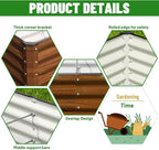 SnugNiture Galvanized Raised Garden Bed 8x4x2FT Outdoor Large Metal Planter Box - Image 3