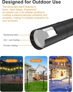 2 Pack String Light Poles for Outside, Thickened Metal Lights Hanger Pole - Image 5