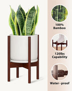 Adjustable Plant Stand Indoor, Bamboo Plant Stand Fits 8 9 10 11 12 Inches - Image 2