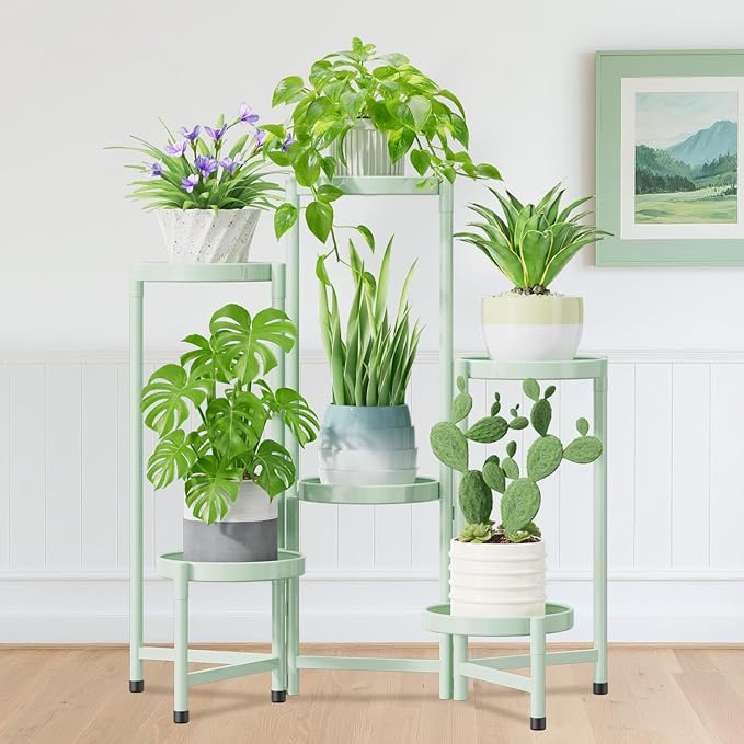 iDavosic.ly Plant Stand Indoor Outdoor, 6 Tier Corner Metal Flower Display by iDavosicly