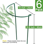 HiGift Plant Support Stakes, 6 Pack Metal Peony Cages and Supports, Garden - Image 4