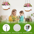 12 inch Hanging Planters for Indoor Plants, 2 Pack Self-Watering Hanging - Image 4
