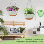 Hanging Planters for Outdoor Indoor Plants, 2 Pack 12 Inch Hanging Basket - Image 7
