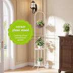 BMOSU Plant Stand with Hooks Indoor Outdoor Corner Tall Plant Stand Heavy-Duty - Image 3
