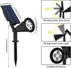 T-SUN Solar Spotlights, 4 LED Solar Powered Landscape Spotlights Waterproof - Image 8