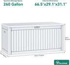YITAHOME 260 Gallon Large Deck Box - Image 6