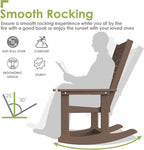 GREENVINES Outdoor Rocking Chairs | Set of 2 | Porch Rocker | HDPE Plastic | - Image 5
